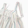 Sleeveless cotton top with ethnic stripes B&S for baby girls, multicolour