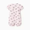 Cotton romper with Minnie motif for newborn and baby girls, light pink