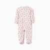 Cotton footless babygrow with Minnie for newborn and baby girls, pink
