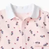 Cotton footless babygrow with Minnie for newborn and baby girls, pink