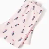 Short sleeve cotton pyjamas with Minnie for baby girls, white/pink