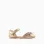 Glitter Ballerina Flats with Bow for Baby Girls, Gold