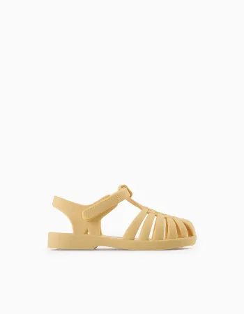 Flexible Rubber Sandals for Baby 'Jellyfish', Yellow