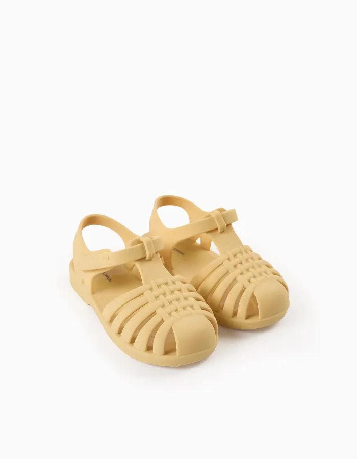 Flexible Rubber Sandals for Baby 'Jellyfish', Yellow