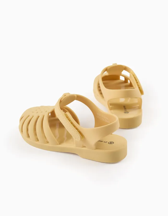 Flexible Rubber Sandals for Baby 'Jellyfish', Yellow