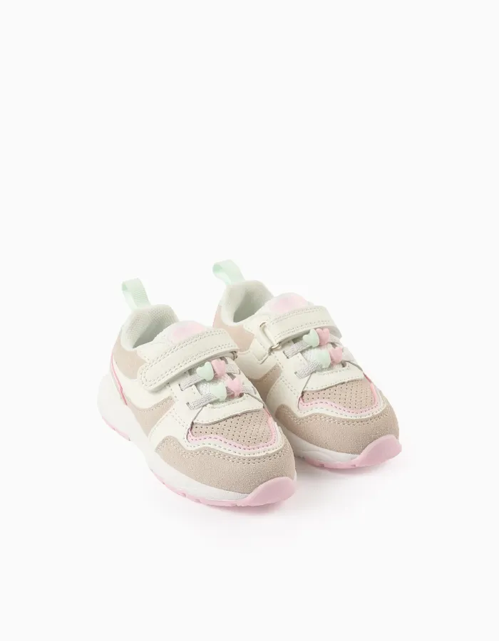 Trainers with Hearts for Baby Girls 'ZY Superlight Runner', Beige