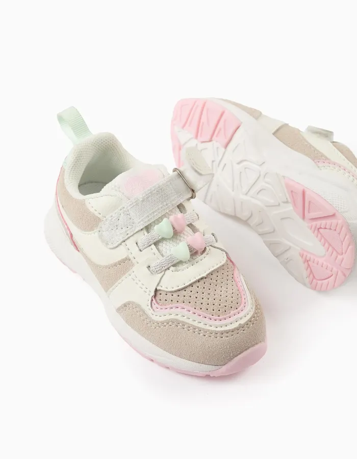 Trainers with Hearts for Baby Girls 'ZY Superlight Runner', Beige