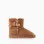Boots with Touch-Fastener Bow and Furry Lining for Baby Girls, Camel