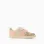Dual-fabric ZY Move trainers for baby girls, beige/orange/green