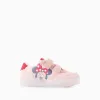Light-up combined trainers with Minnie for baby girls, pink