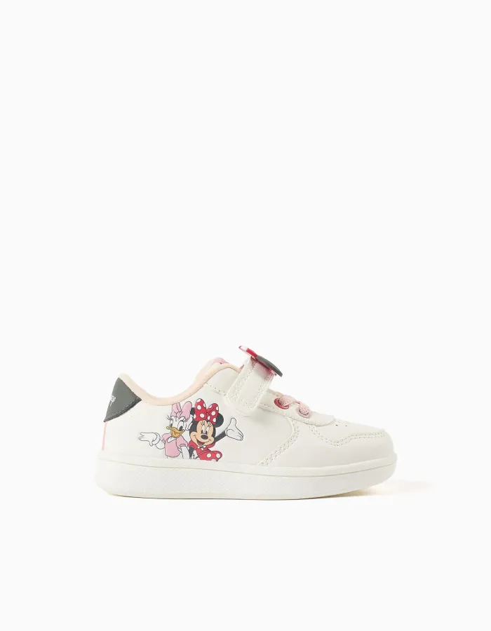Trainers with Minnie and Daisy print for baby girls, white