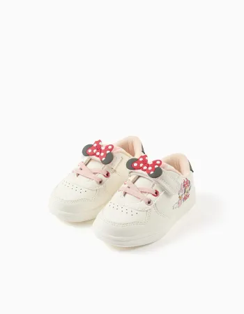 Trainers with Minnie and Daisy print for baby girls, white