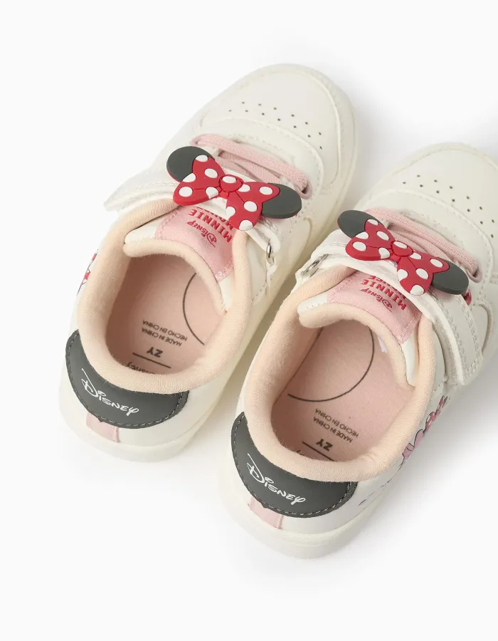 Trainers with Minnie and Daisy print for baby girls, white