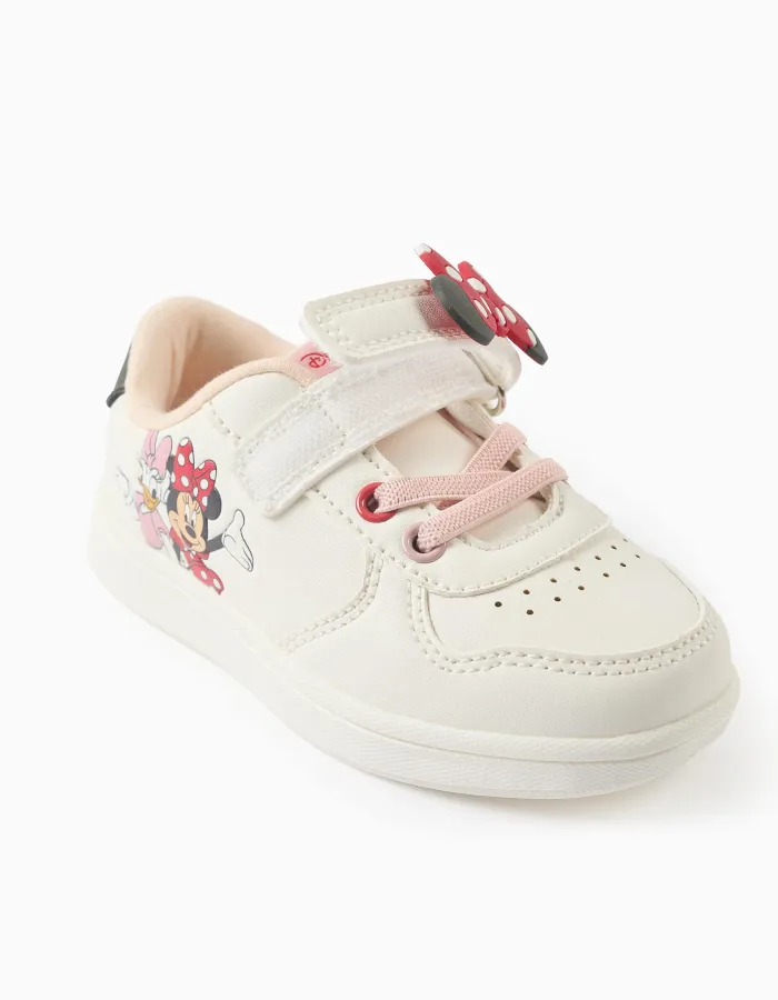 Trainers with Minnie and Daisy print for baby girls, white