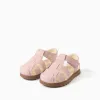 My First Steps sandals for newborn and baby girls, light pink