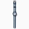 Striped Watch for Boys, Dark Blue/White