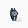 Striped Watch for Boys, Dark Blue/White