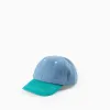 Denim and Twill Cap for Babies and Boys, Green/Blue