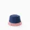 Bicolor Twill Hat for Baby and Boys, Blue/Pink