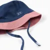 Bicolor Twill Hat for Baby and Boys, Blue/Pink