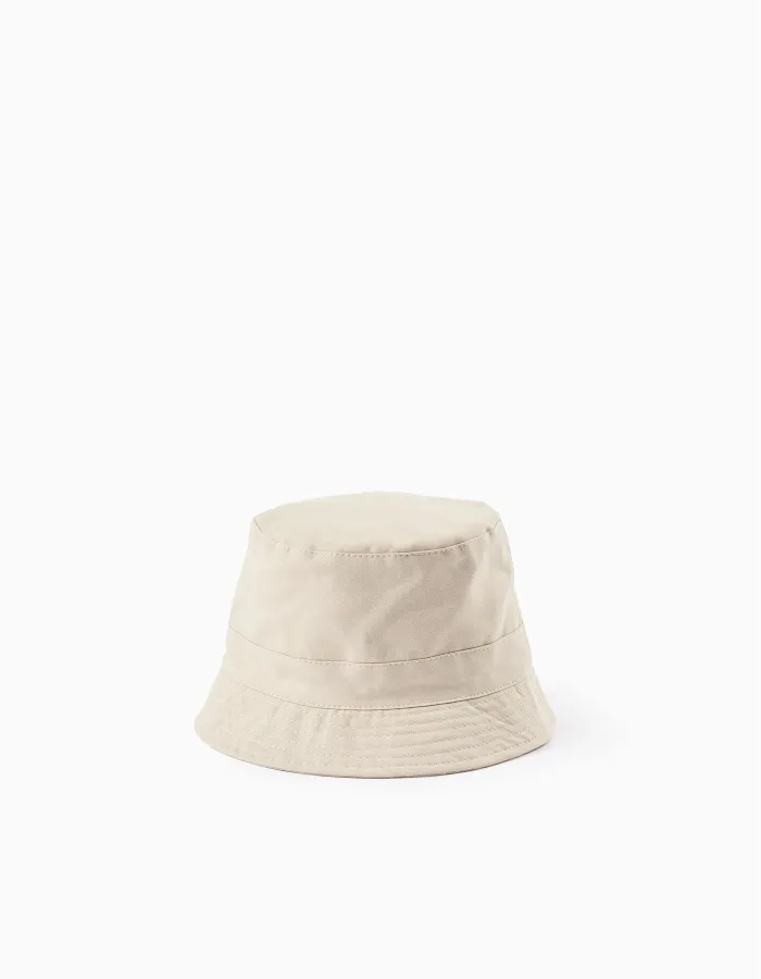 Twill Beanie Hat for Babies and Child, Beige
