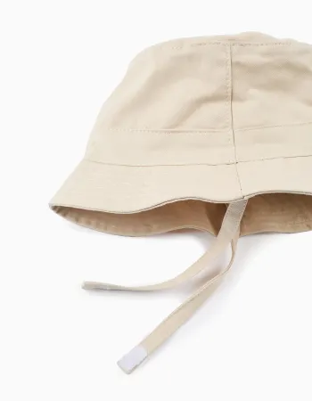 Twill Beanie Hat for Babies and Child, Beige