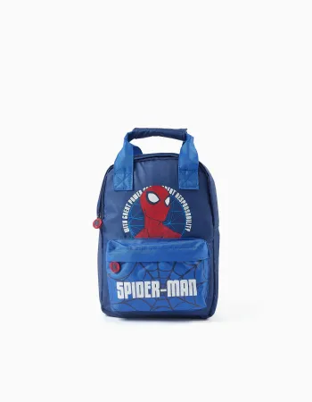 Backpack with Spider-Man prints for boys, dark blue