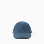Cotton cap in denim for babies and boys, dark blue