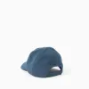 Cotton cap in denim for babies and boys, dark blue