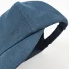 Cotton cap in denim for babies and boys, dark blue