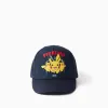 Twill cap with Pikachu print for babies and boys, dark blue