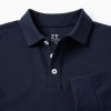 Long Sleeve Cotton Polo-shirt for Boys, Dark Blue