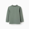 Long Sleeve Cotton Polo-shirt for Boys, Green
