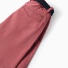 Twill midi shorts with belt for boys, brown