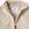 Jacket with lining and removable hood for boys, light beige