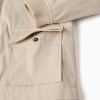 Jacket with lining and removable hood for boys, light beige
