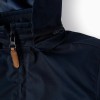 Jacket with lining and removable hood for boys, dark blue