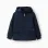 Jacket with lining and removable hood for boys, dark blue