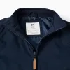 Jacket with lining and removable hood for boys, dark blue