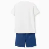 SM SET TSHIRT SHORTS, DARK BLUE