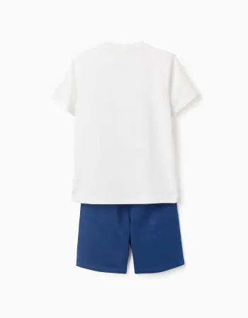 SM SET TSHIRT SHORTS, DARK BLUE