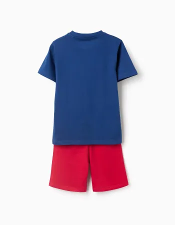 SM SET TSHIRT SHORTS, RED