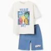 SM SET TSHIRT SHORTS, BLUE