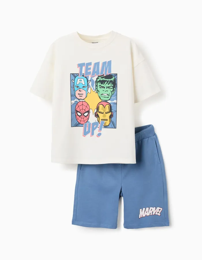 SM SET TSHIRT SHORTS, BLUE