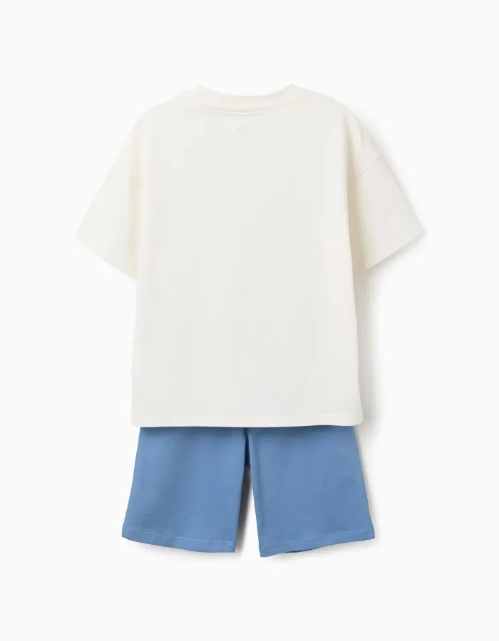 SM SET TSHIRT SHORTS, BLUE