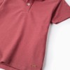Cotton ribbed polo shirt for boys, brown