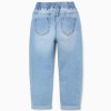 Slim fit jeans with drawstring for boys, light blue