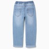 Slim fit jeans with drawstring for boys, light blue