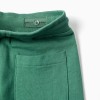 Cotton joggers with drawstring and pockets for boys, green
