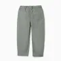 Baggy pull-up trousers in cotton B&S for boys, dark green